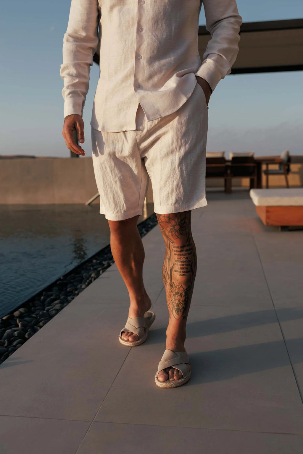 LINEN SHORT - OAT