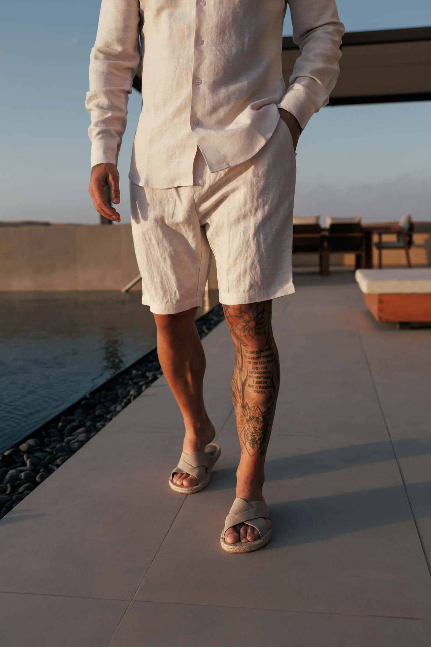 LINEN SHORT - OAT